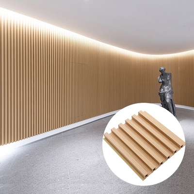 라미나 de wpc para 벽돌 패널 decorativo de rejilla wpc ranurado para interior 벽돌 패널 나무 색상