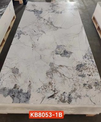 새로운 라미나 pvc UV 대리석 3D UV 대리석 엽 Popular planchas de marmol drywall SPC 장식 벽 패널