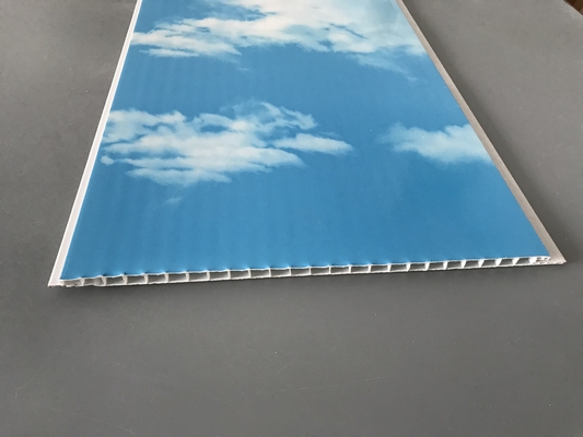 뜨거운 푸른 하늘 및 백색 구름을 가진 250의 × 7mm 천장 PVC 패널 각인