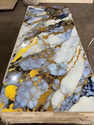 벽 장식용 방수 PVC 솔리드 UV 대리석 시트 1220x2440x3mm