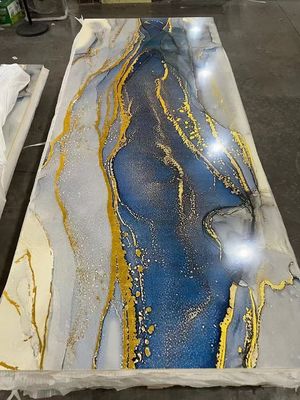 벽 장식용 방수 PVC 솔리드 UV 대리석 시트 1220x2440x3mm