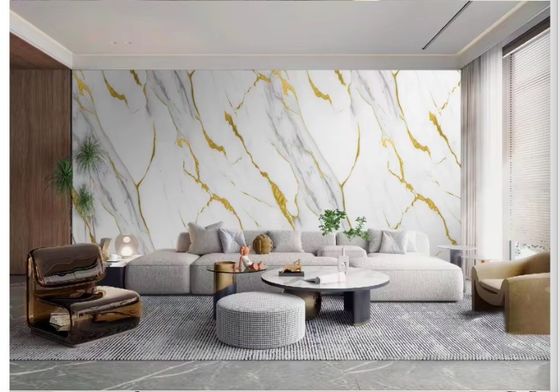 벽 장식용 방수 PVC 솔리드 UV 대리석 시트 1220x2440x3mm