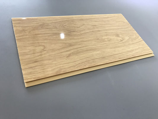 7.5mm 두께 부식 방지 PVC 우드 패널 천장/벽 클래딩용 옐로우 PVC 천장 패널