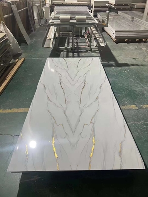 PVC 대리석 판 SPC 돌 플라스틱 벽 패널 친환경 UV 코팅 대리석 판 내부 벽 장식 재료