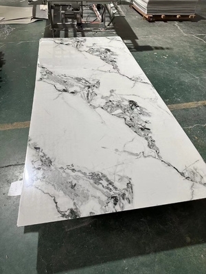 PVC 대리석 판 SPC 돌 플라스틱 벽 패널 친환경 UV 코팅 대리석 판 내부 벽 장식 재료