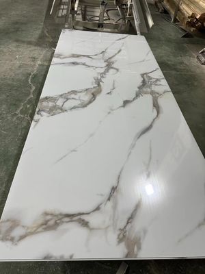 라미나 UV 대리석 UV 패널 대리석 브릴리언트 1.22 × 2.44m 패널 de 벽 SPC hoja de 대리석 열 스탬핑 pvc 대리석 벽 패널