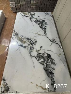 라미나 UV 대리석 UV 패널 대리석 브릴리언트 1.22 × 2.44m 패널 de 벽 SPC hoja de 대리석 열 스탬핑 pvc 대리석 벽 패널