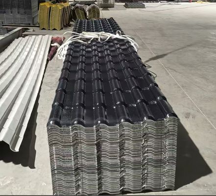 Low cost UPVC roof tiles for residential homes Light weight 2mm thickness Spanish style PVC roofing material for construction